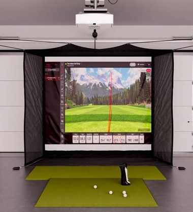 Golf Simulator Impact Screen w/Projector