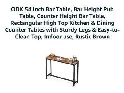 54” Bar Height Table