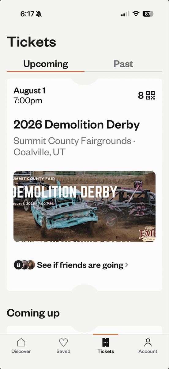 2026 Summit County Fair Demolition Derby 8 Tickets