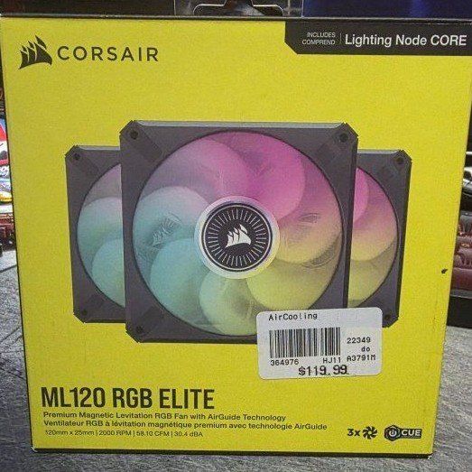 8x Corsair ML120 RGB case fans