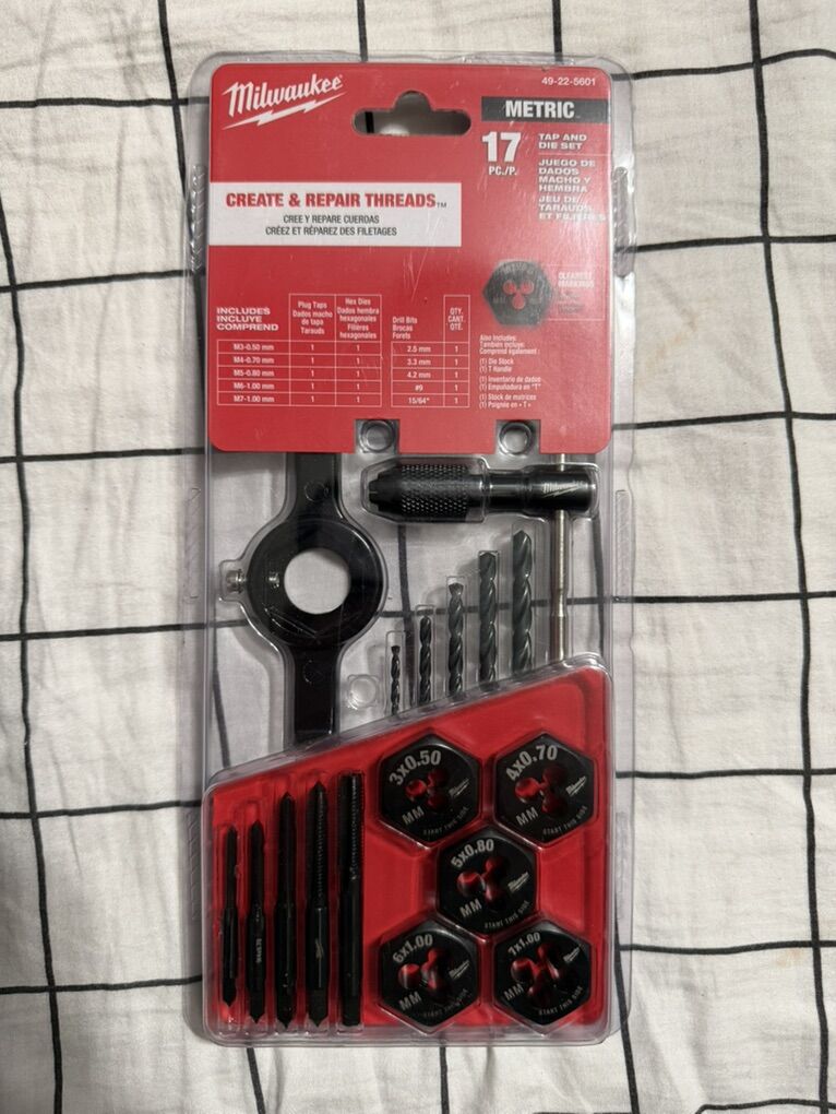 Brand New Milwaukee Tap And Die Set