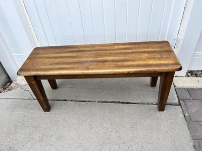 Vintage Solid Wood Bench - Versatile Seating or Entryway Piece
