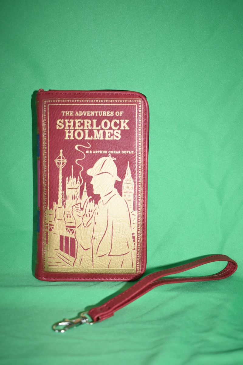The Adventures Of Sherlock Holmes Wallet Clutch With Wrist Strap