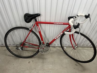 Vintage Trek 1400 Aluminum Road Bike Red Drop Handlebars