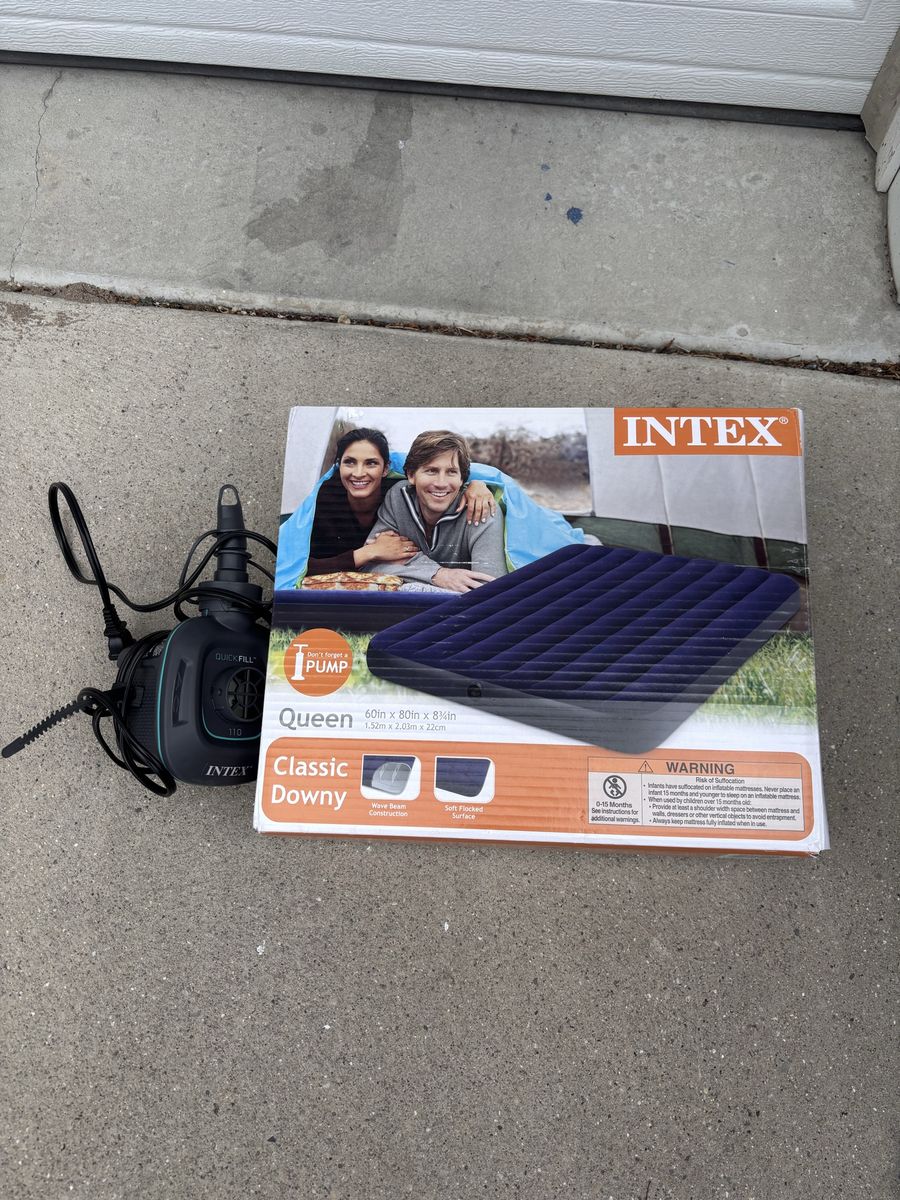 NIB Queen Air Mattress With Pump