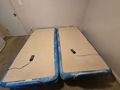 King Split Adjustable Bed Base w/ Massage & Dual Remotes
