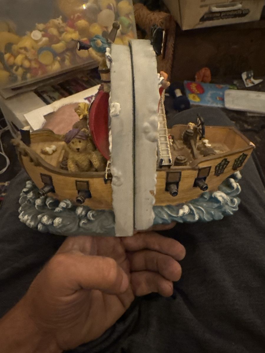 Vintage Pirate Ship Teddy Bear Bookends Pair