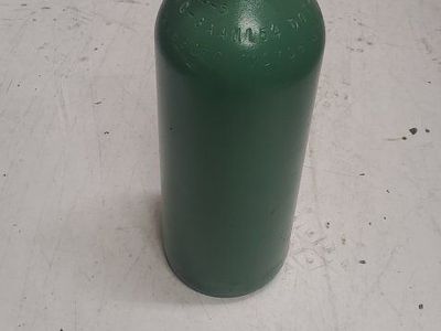 Green Compressed Gas Oxygen Cylinder Tank DOT-3AA2015 - ~19 Inches High