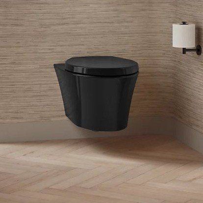 Kohler Veil Wall-Hung Toilet Black Dual Flush