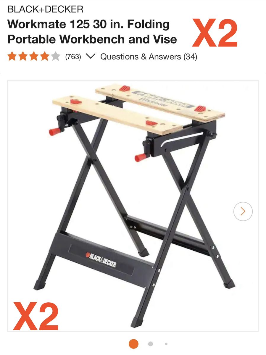 X2 Black & Decker WorkMate 125 work Center