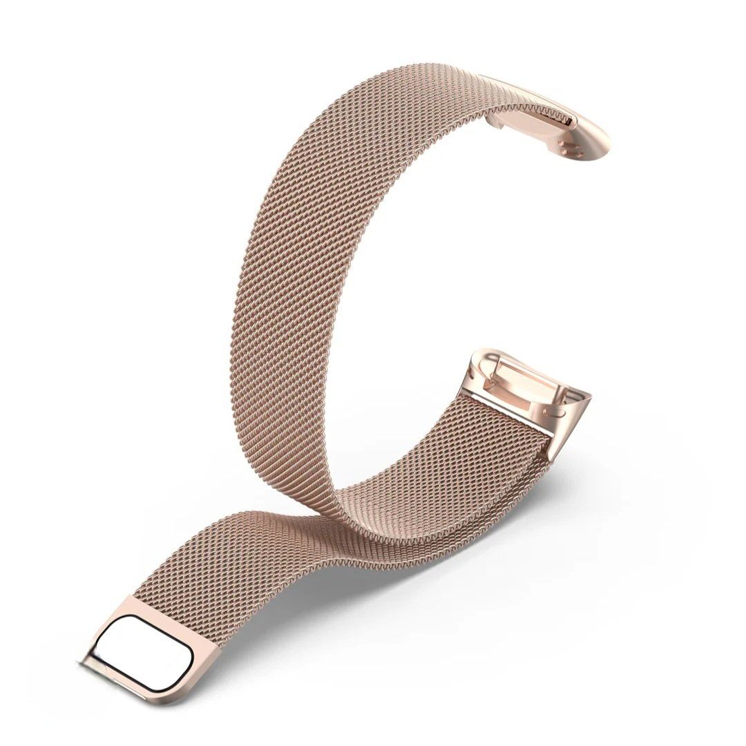 Rose Gold resizable mesh Band for Fitbit Charge 5/6