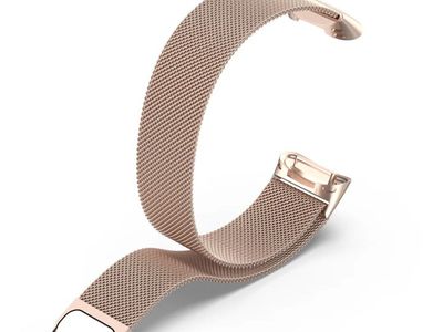 Rose Gold resizable mesh Band for Fitbit Charge 5/6
