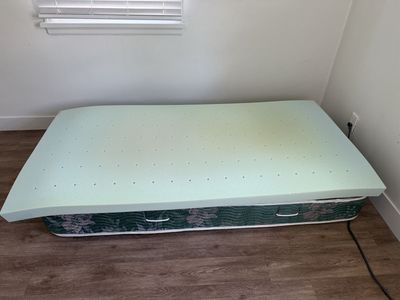 Daybed frame, mattress, and pad