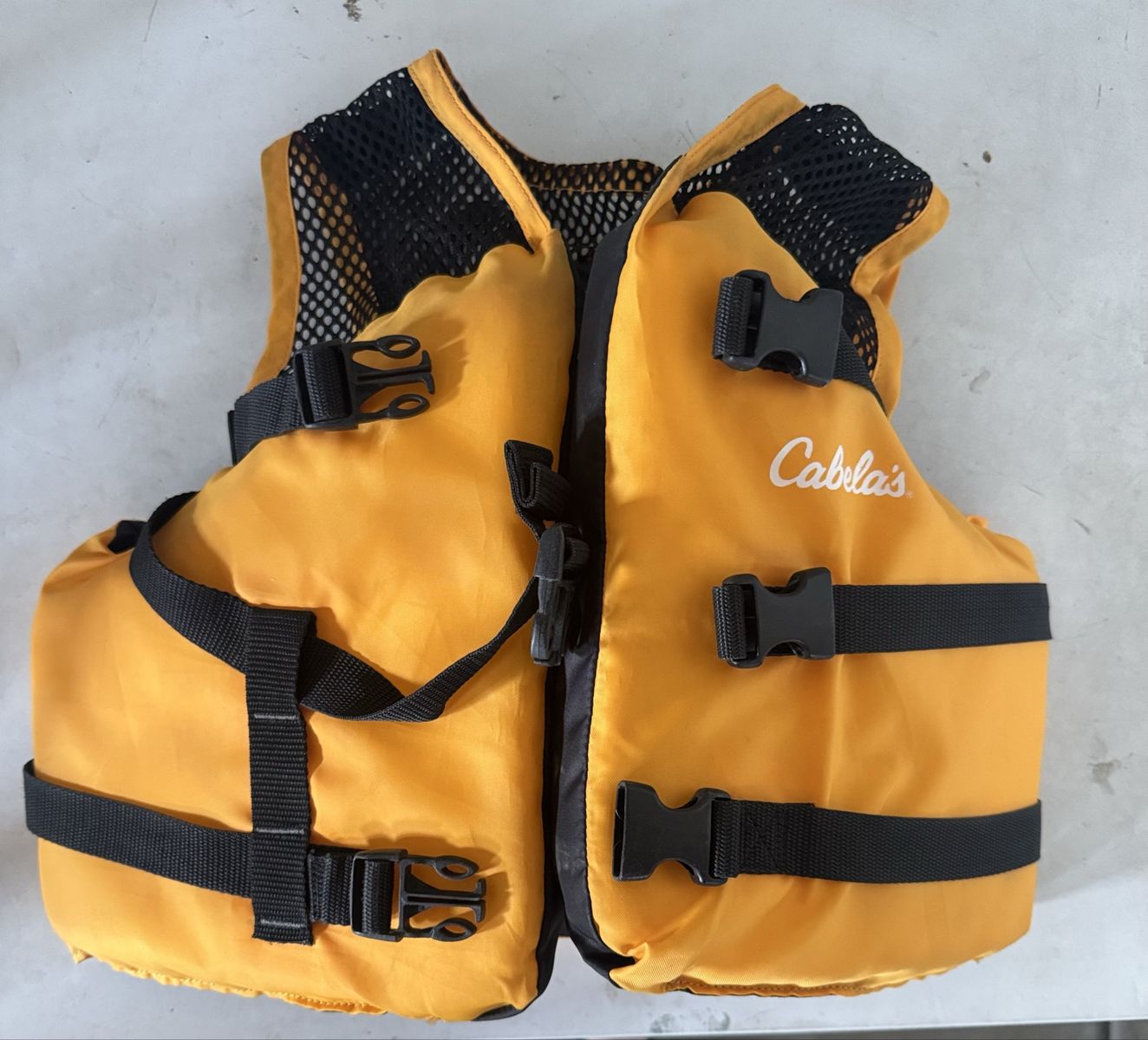 Cabela's Youth Life Vest PFD - Type III, 50-90 lbs, 25-29" Chest, Yellow