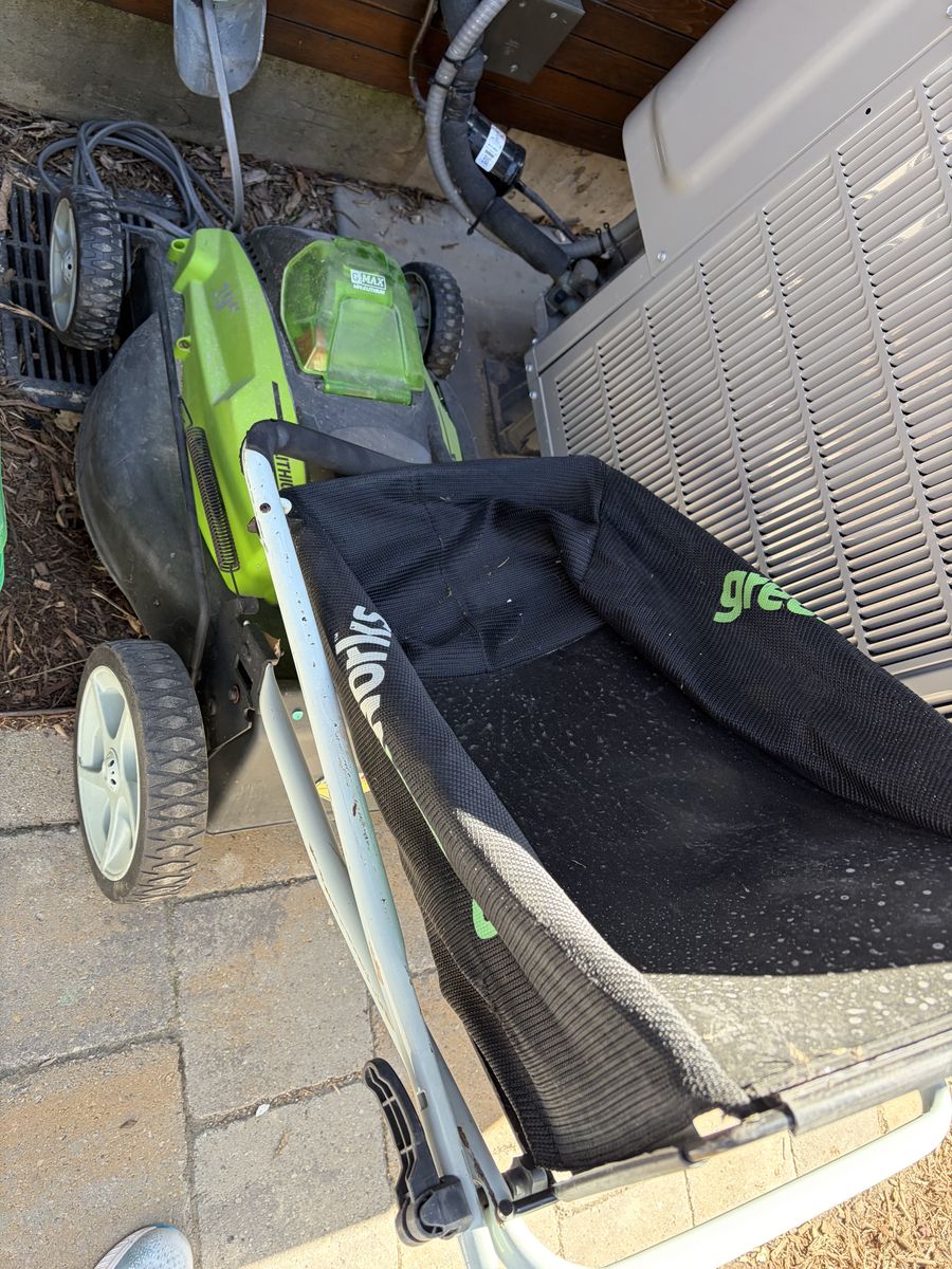 Greenworks Electric Lawn Mower and String Trimmer