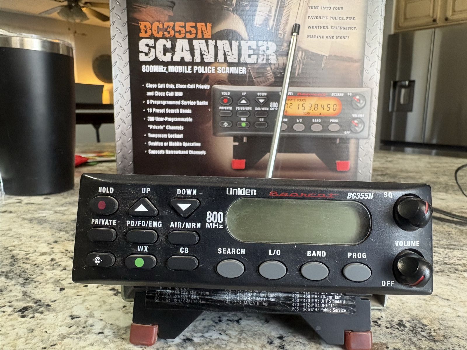 Uniden Bearcat BC355N 800MHz Mobile Police Scanner