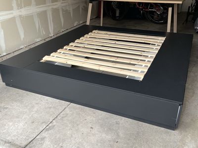 KING SIZE NORDLI BED FRAME W/ STORAGE DRAWERS, FROM IKEA!!