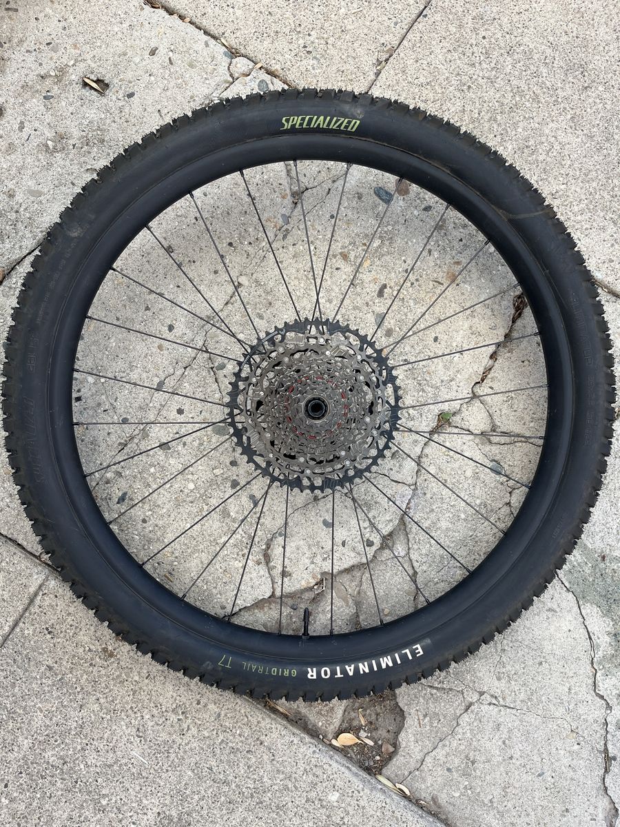 Specialized Rear Mountain Bike Wheel 29’’ with Eliminator Grid Trail T7 Tire & SRAM Cassette