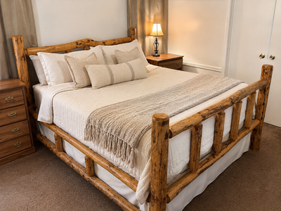 Rustic Log Queen Bed Frame For Sale