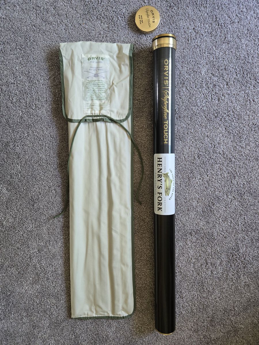 Orvis Superfine Touch Fly Rod – 8’ 4wt 4pc (804-4) Full Flex w/ Tube & Sock