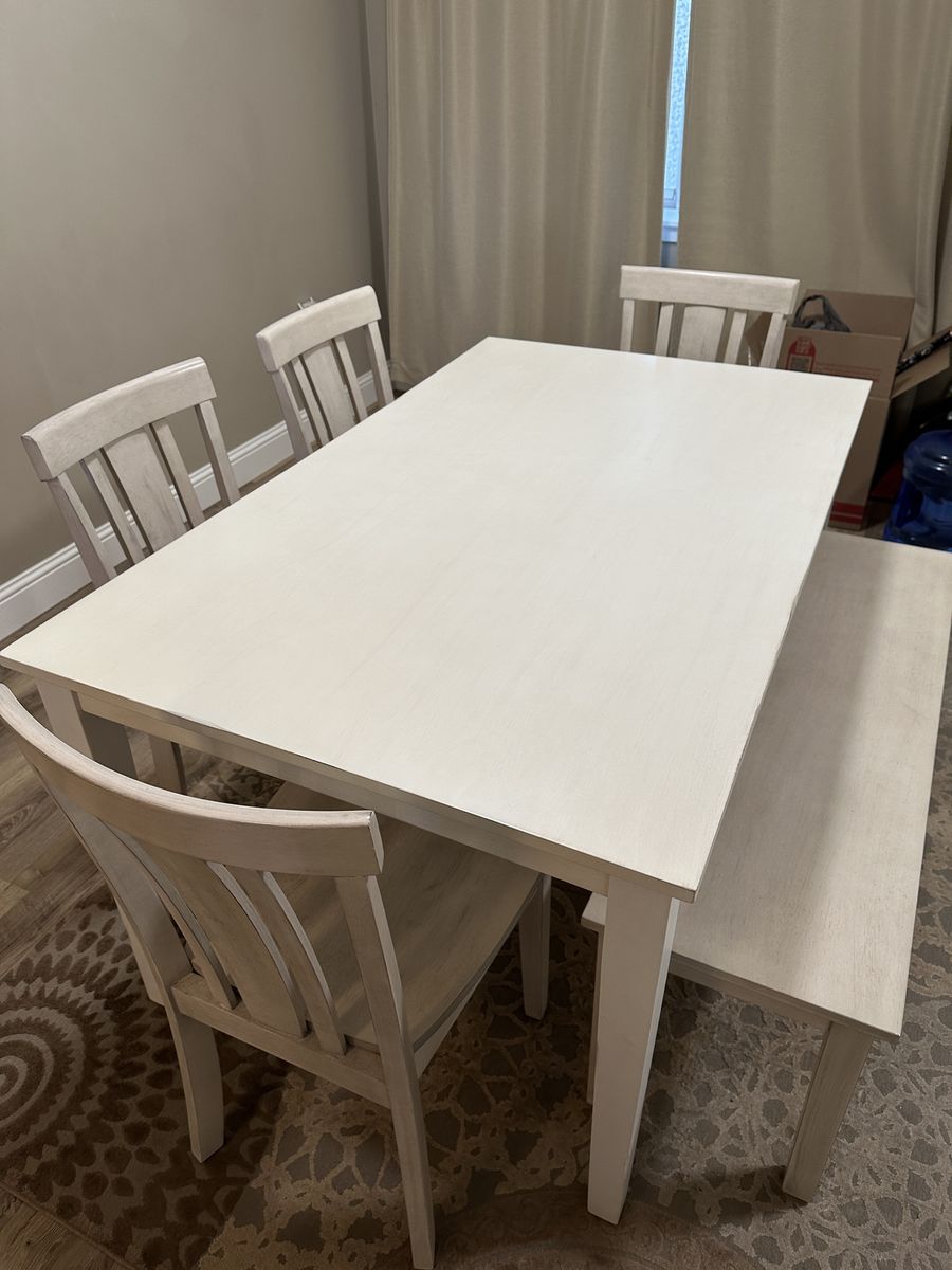 Dining table chairs and bench seats 6