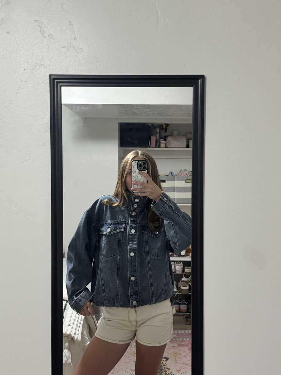 Original price $129. Steve Madden Bubble Denim Jacket