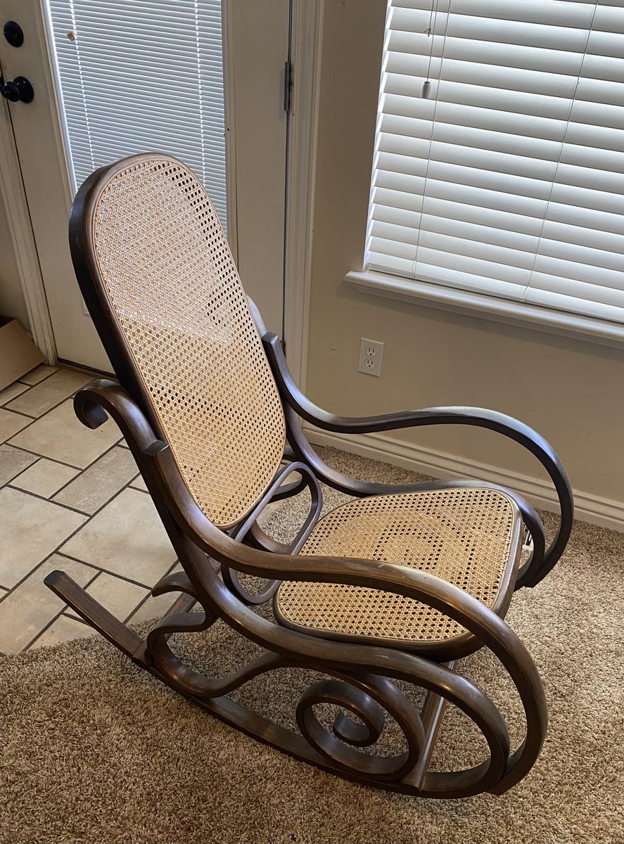 Brown rocking chair