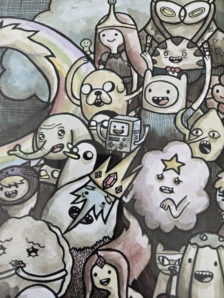 Adventure Time Framed Art Print by Patrick Bates 14"×17"