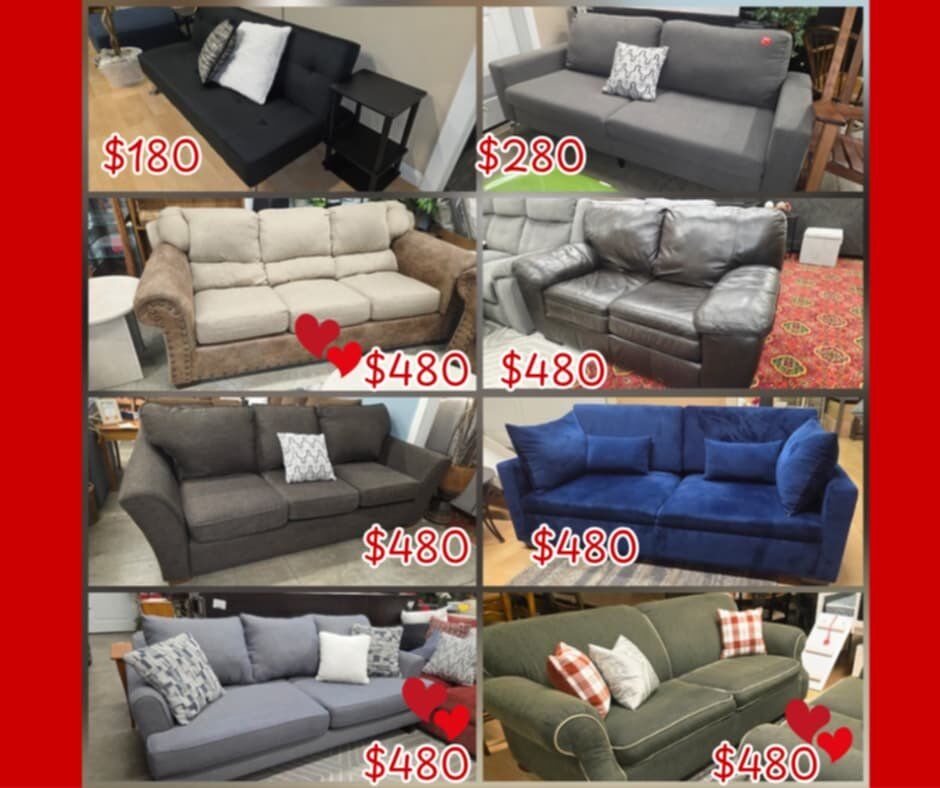 Sofas $180-$480, Excellent condition