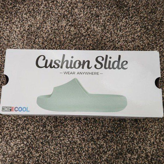 New Mint Green Cushion Slides