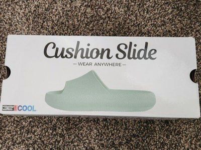 New Mint Green Cushion Slides