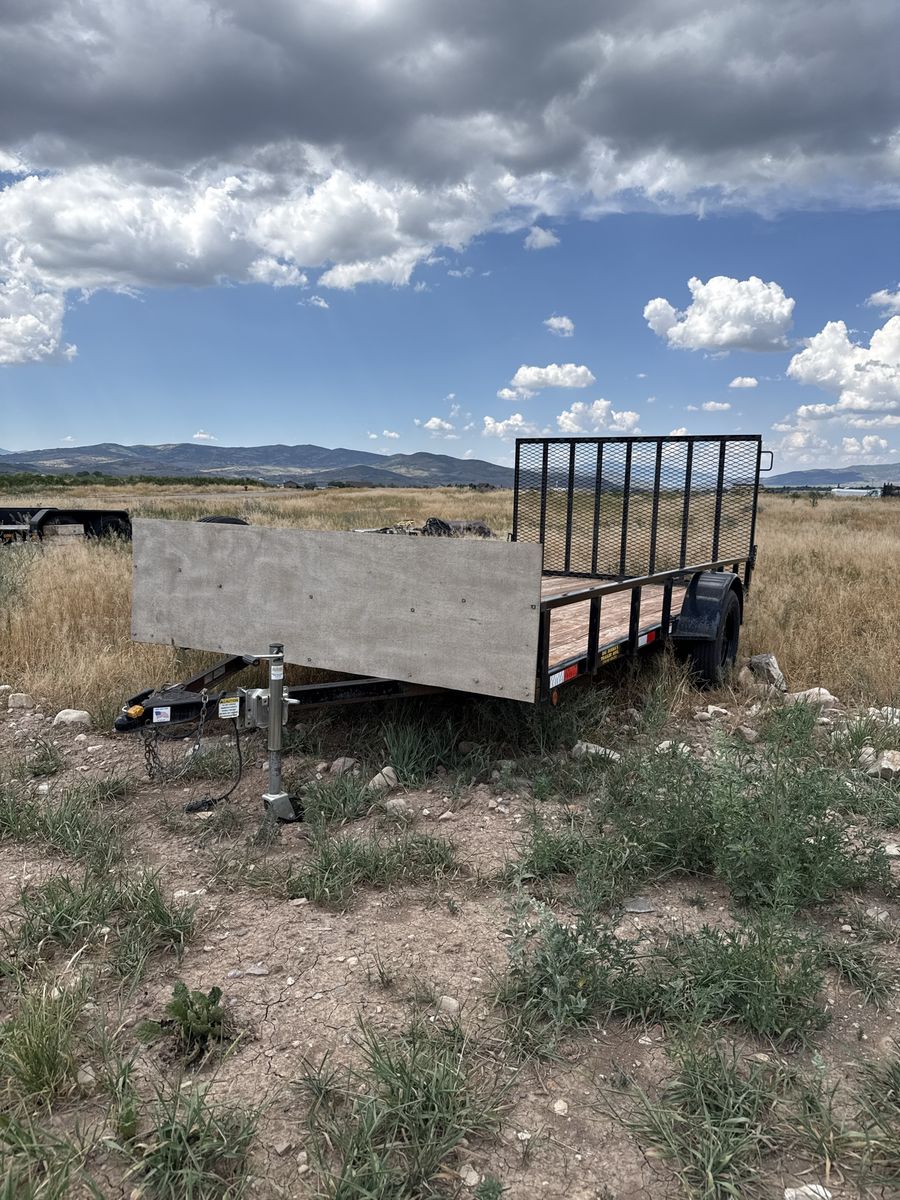Big Bubba's Trailer Mfg. Utility Trailer with Ramp Gate 7 x 14 big bubble single axle trailer