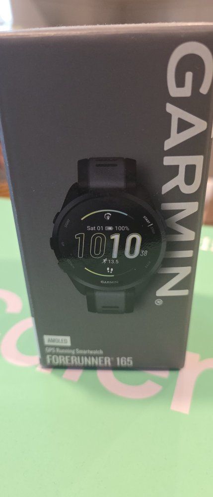 Garmin Forerunner 165 AMOLED GPS Running Smartwatch - Black, New in Box