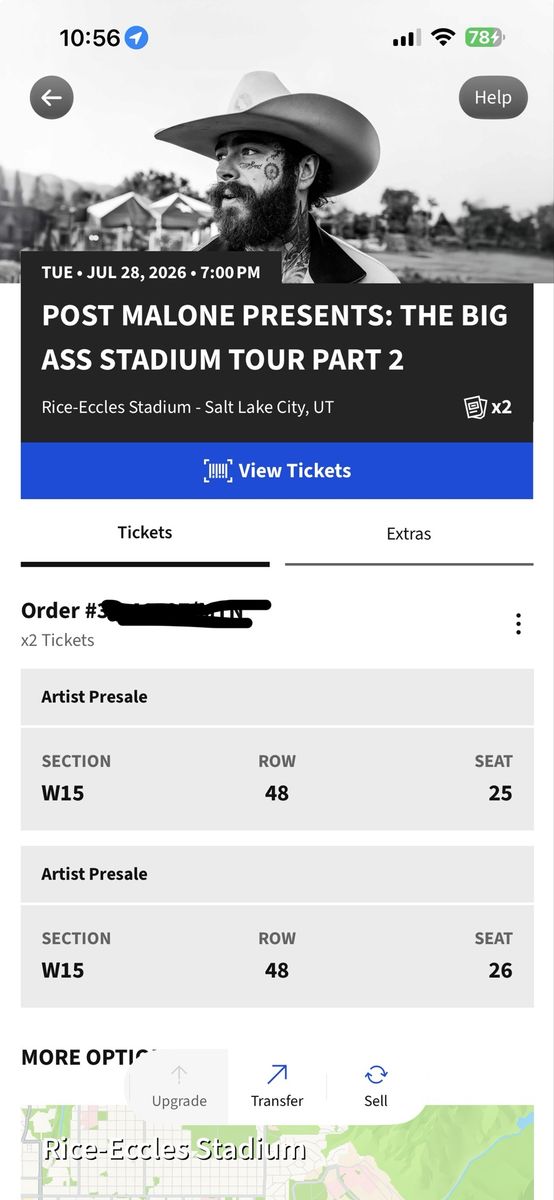 2 Post Malone Tickets - $100 each