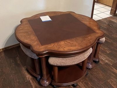Beautiful Coffee or Gaming Table With Stools