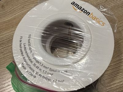 AmazonBasics 16-Gauge Speaker Wire Cable Spool 100 Feet