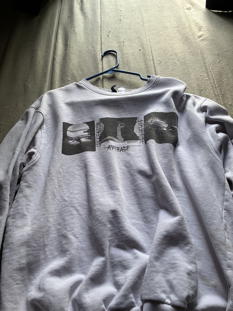 Divided by H&M Graphic Sweatshirt White Large