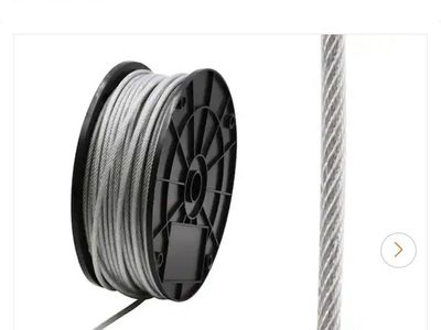 Brand New 250ft Roll of Vinyl Coated Galvanized Wire Rope