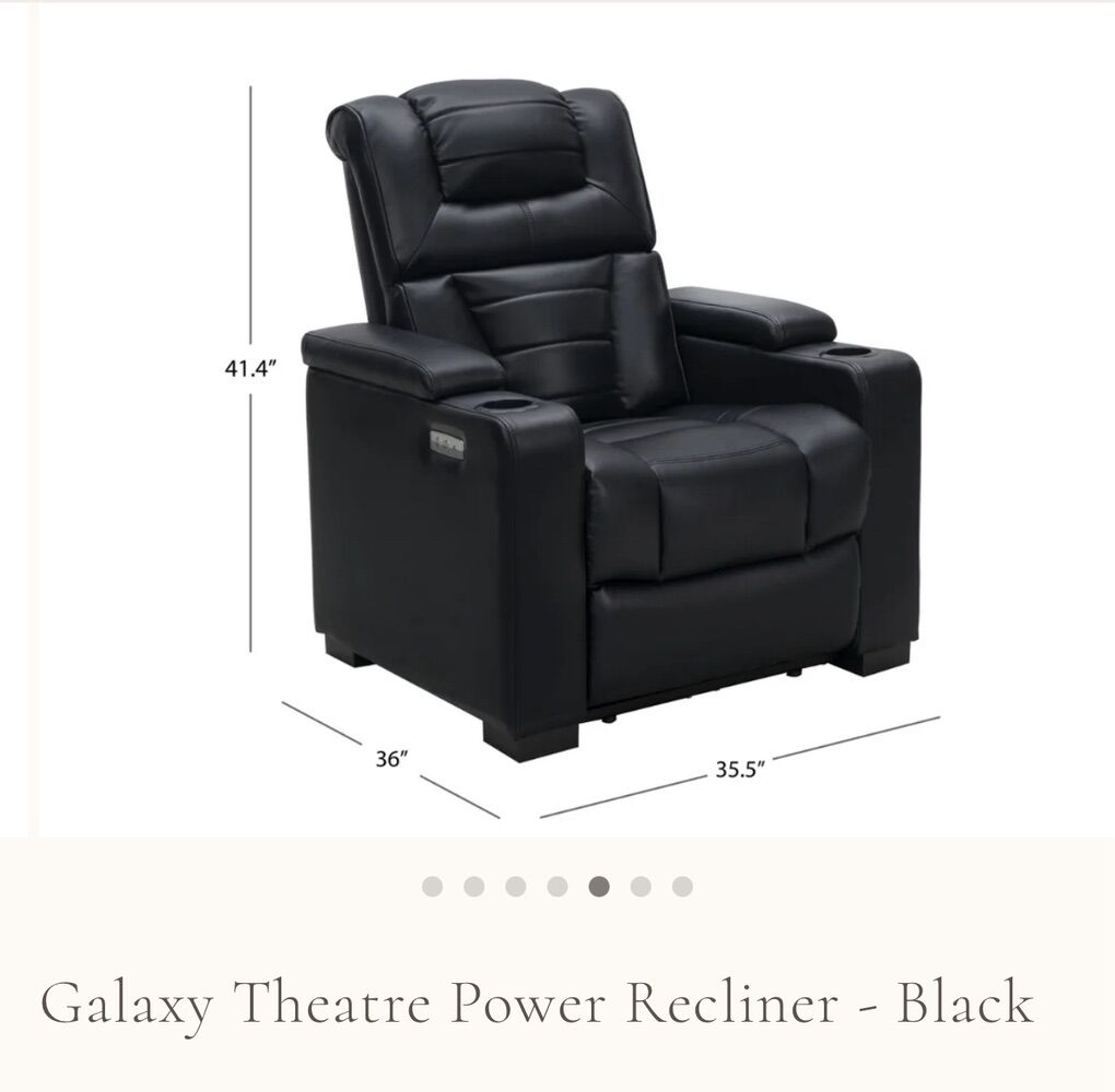NEW Abbyson Galaxy Theatre Power Recliner