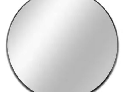 Seafuloy Round Wall Mirror Metal Frame Circle Mirror for Bedroom, Bathroom, Entryway Wall Decor 24 in. W x 24 in. H Black