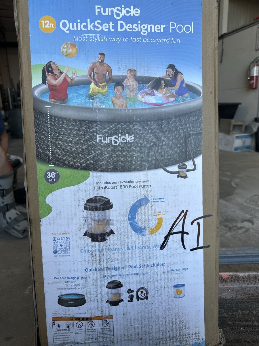 Funsicle QuickSet Designer 12ft x 36in Pool Set with FiltraBoost 800