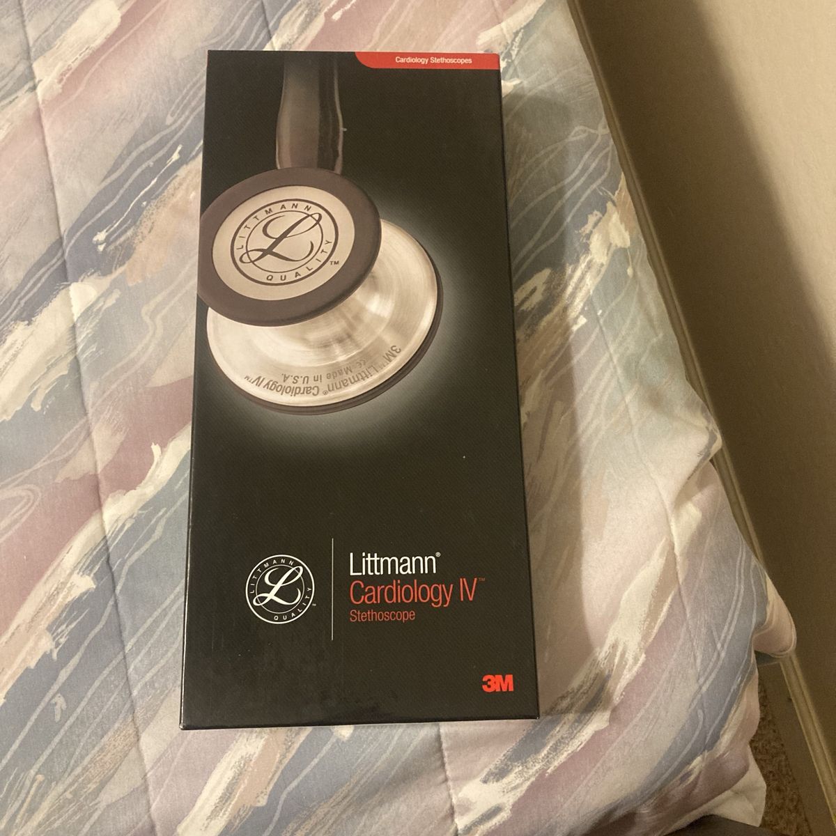 Littmann Cardiology IV Stethoscope - Black Tube, Rainbow Finish Chestpiece - Brand New