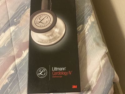 Littmann Cardiology IV Stethoscope - Black Tube, Rainbow Finish Chestpiece - Brand New