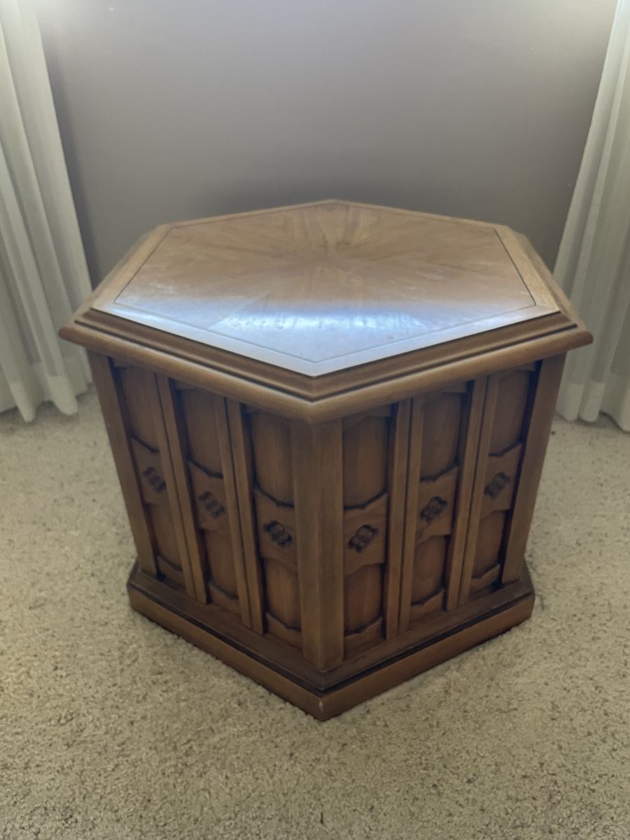 Authentic Drexel Esperanto Hexagon table- 1960s Mid-Century Mediterranean