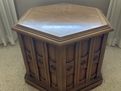 Authentic Drexel Esperanto Hexagon table- 1960s Mid-Century Mediterranean