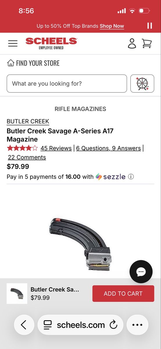 New Butler Creek Savage A-Series A17 Rifle Magazine - Two Pack plus scope mount.