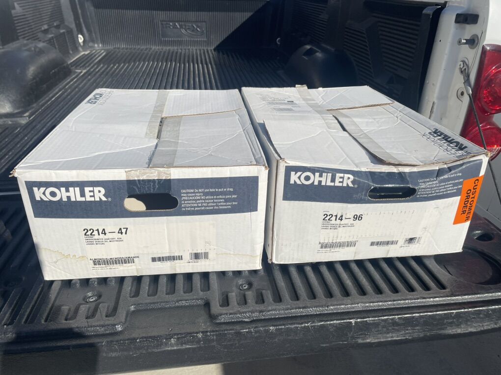 Kohler Under-Counter Sink Basins $150 Ea. Open Box