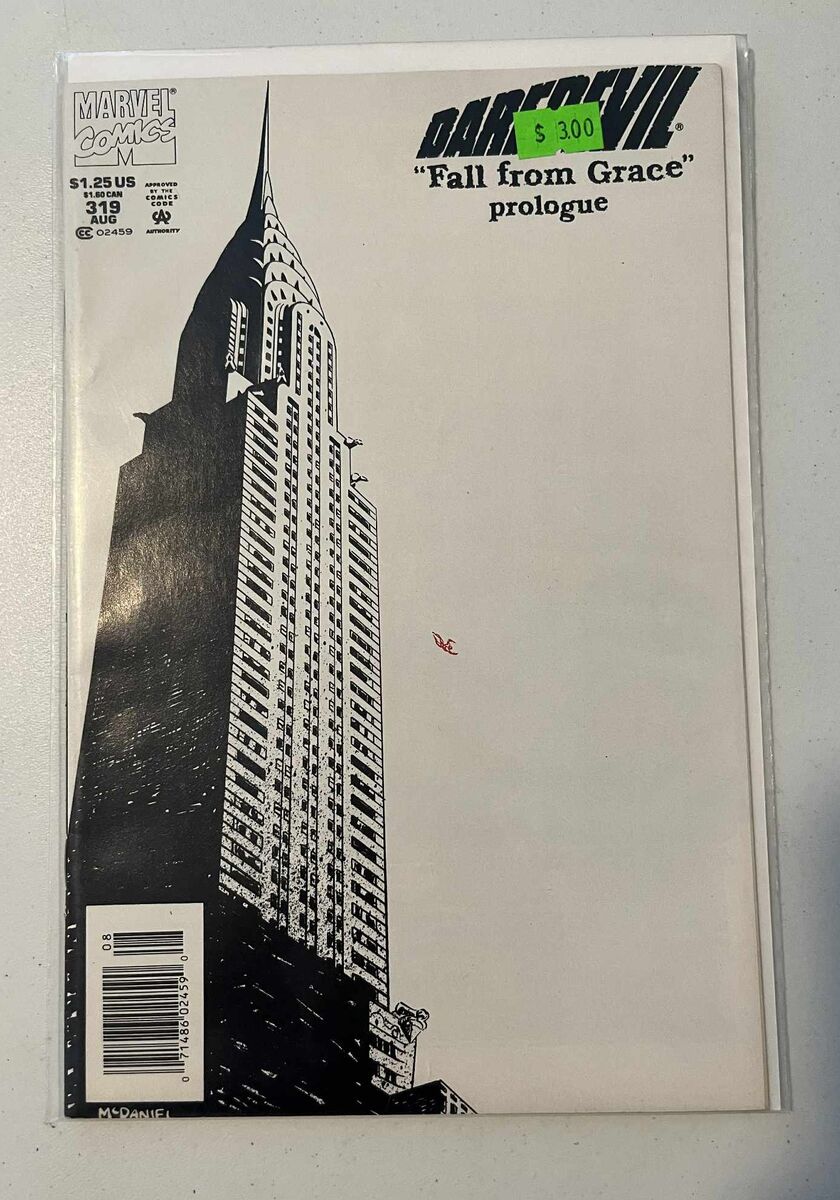 Daredevil, Marvel, Aug 1993, #319, "Fall from Grace" Prologue, White Cover