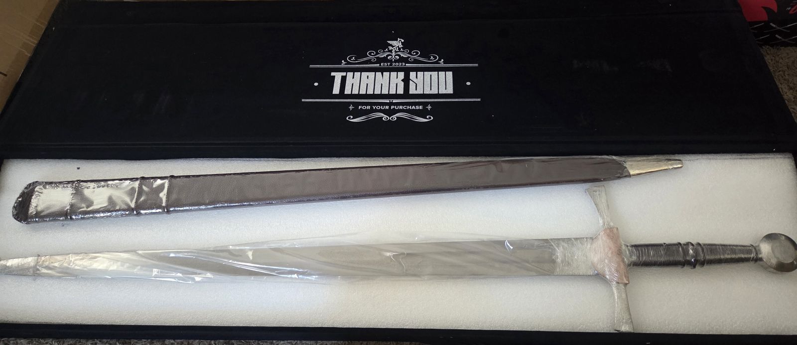 Two Handed Medieval Long Sword - Invictus Blades/mini.katana - Leather Wrap