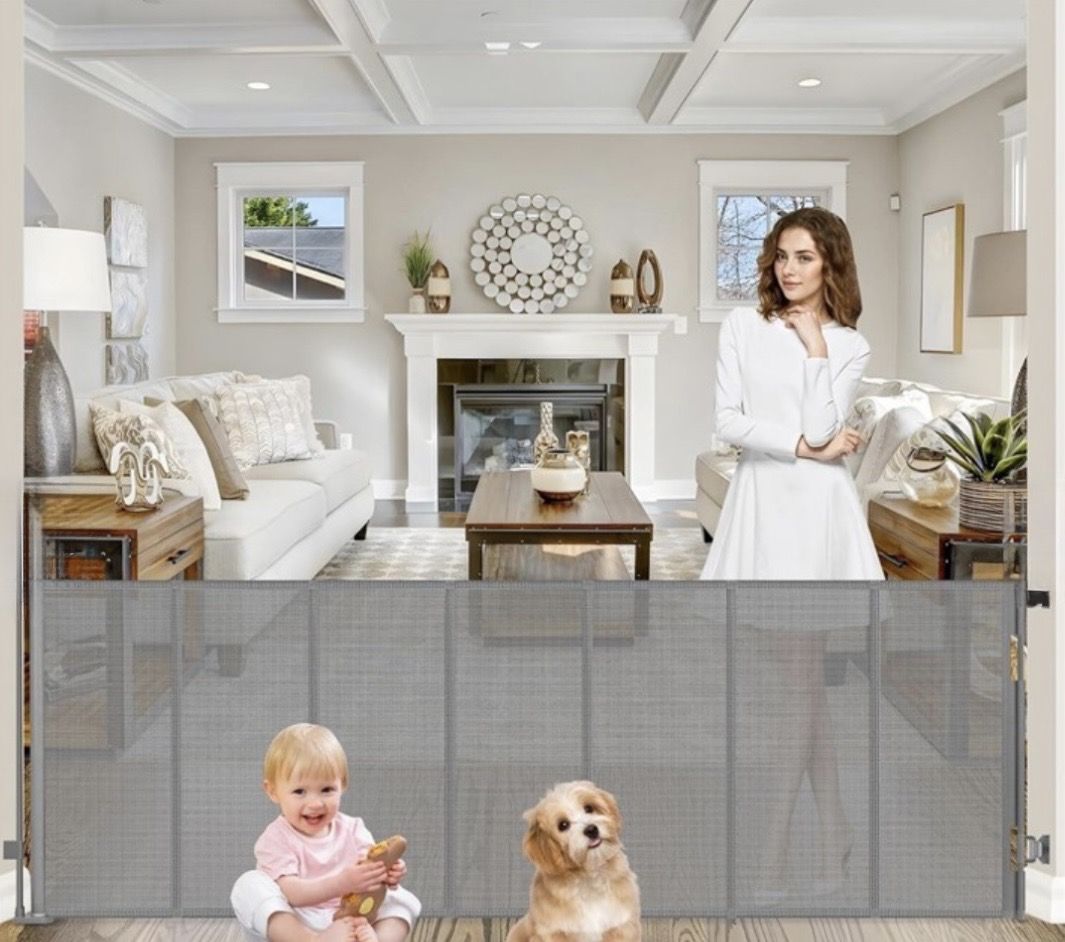 Extra Wide Baby Gates 120in & 80in Retractable